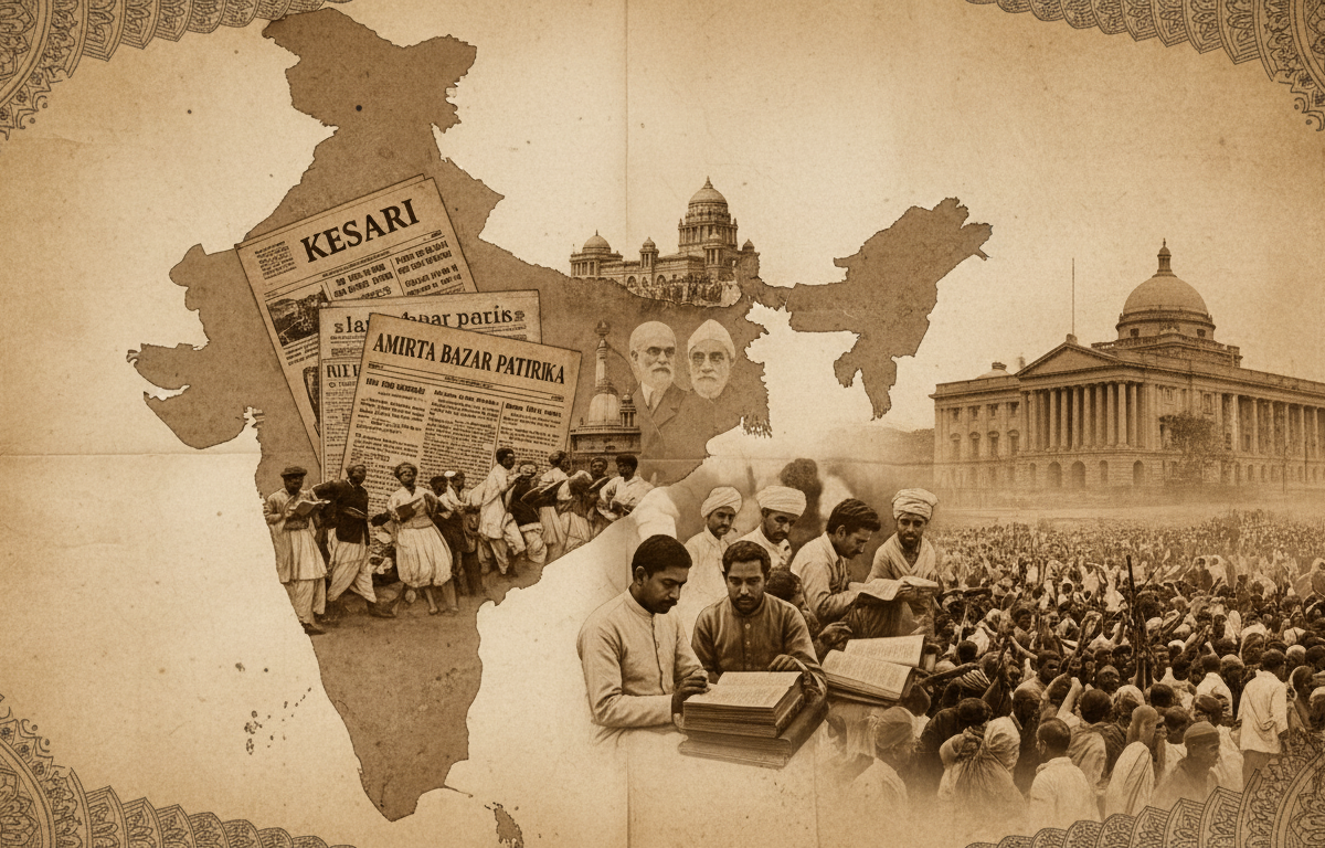 The Rise of Indian Nationalism: A Detailed Historical Exploration Banner showing key elements of the rise of Indian nationalism, including reformers, British-era.